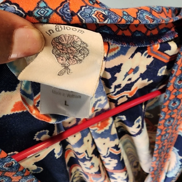 In Bloom Blue Paisley Robe - Picture 3 of 3